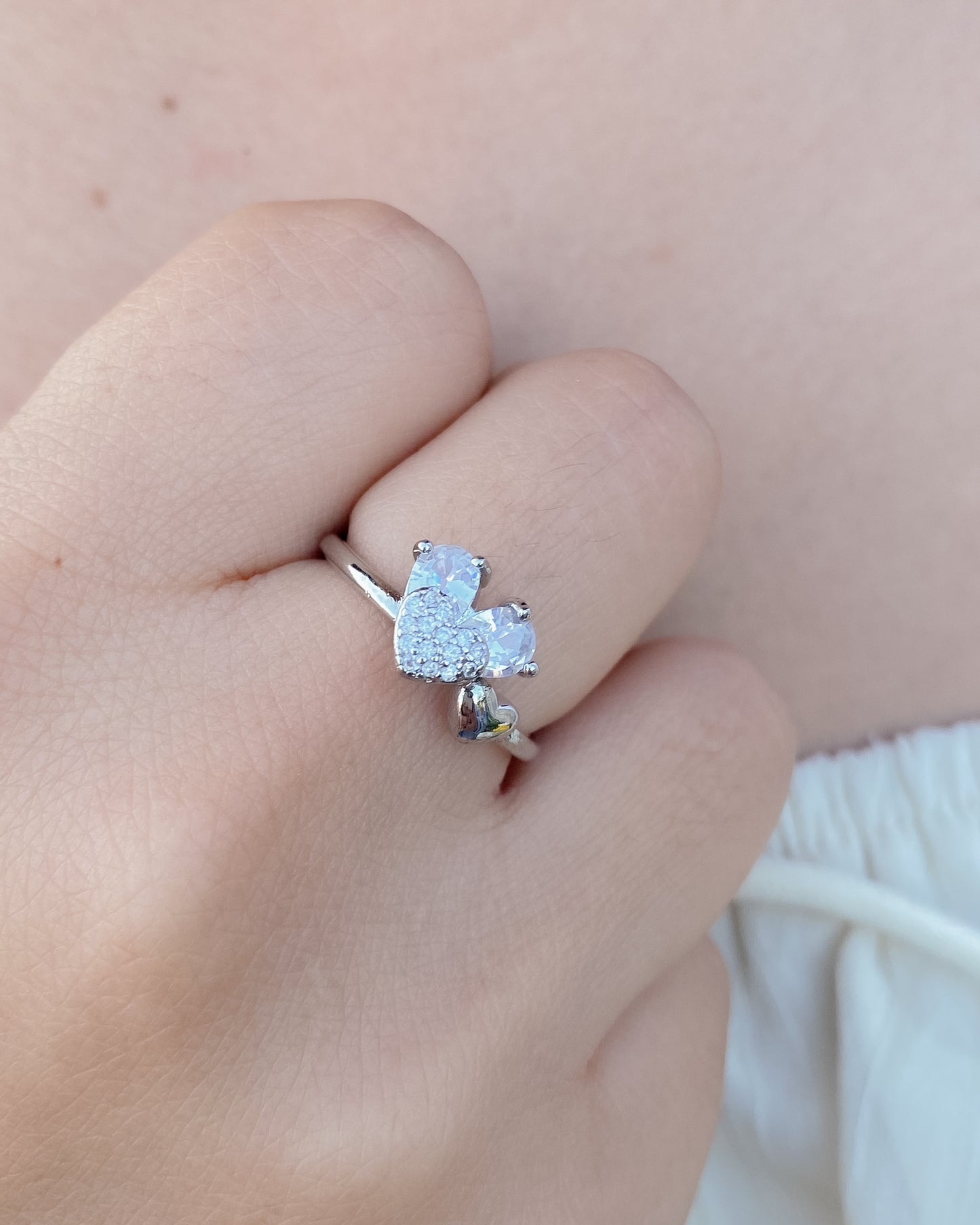 ANILLO CORAZÓN BRILLANTE