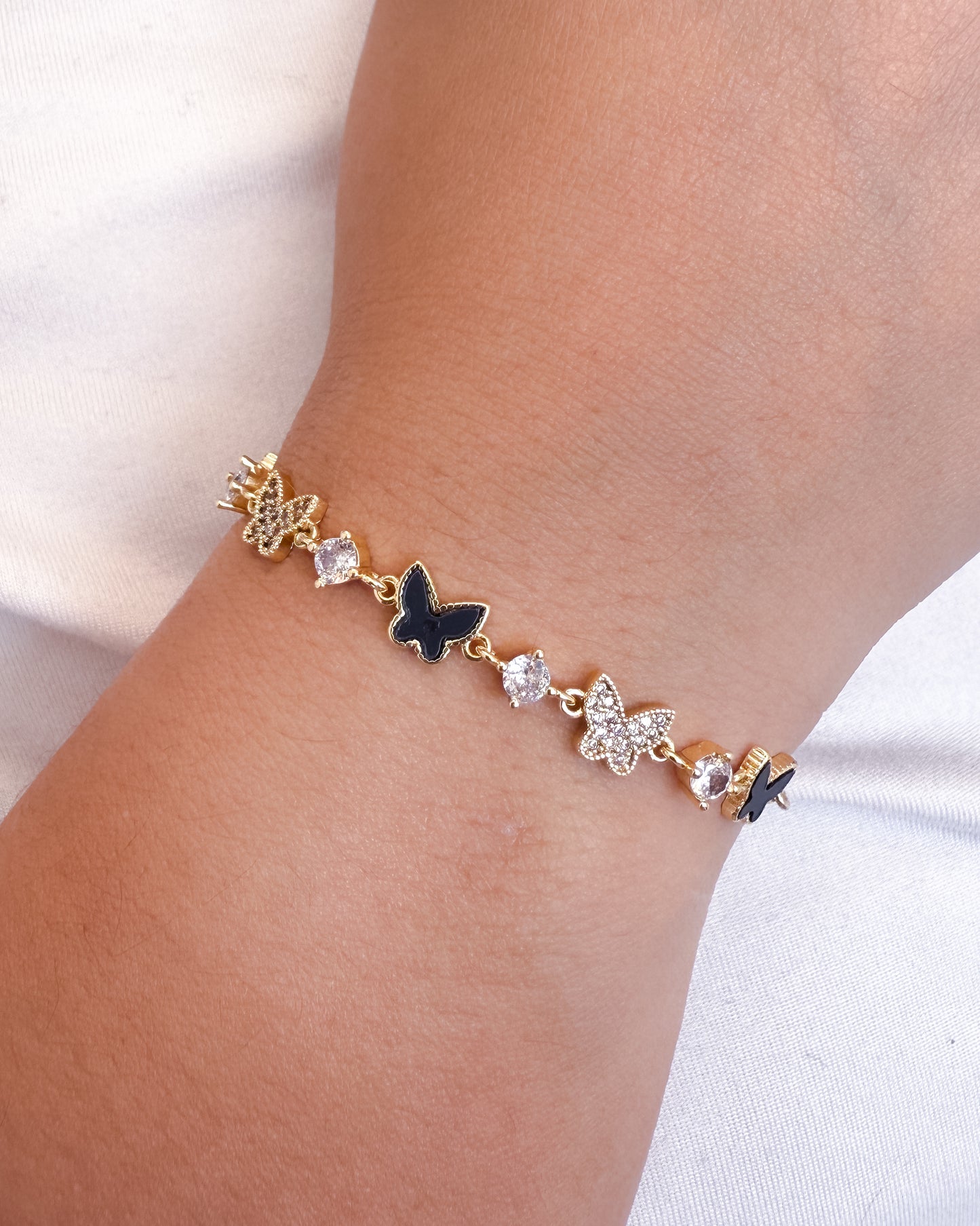 PULSERA DORADA MARIPOSAS