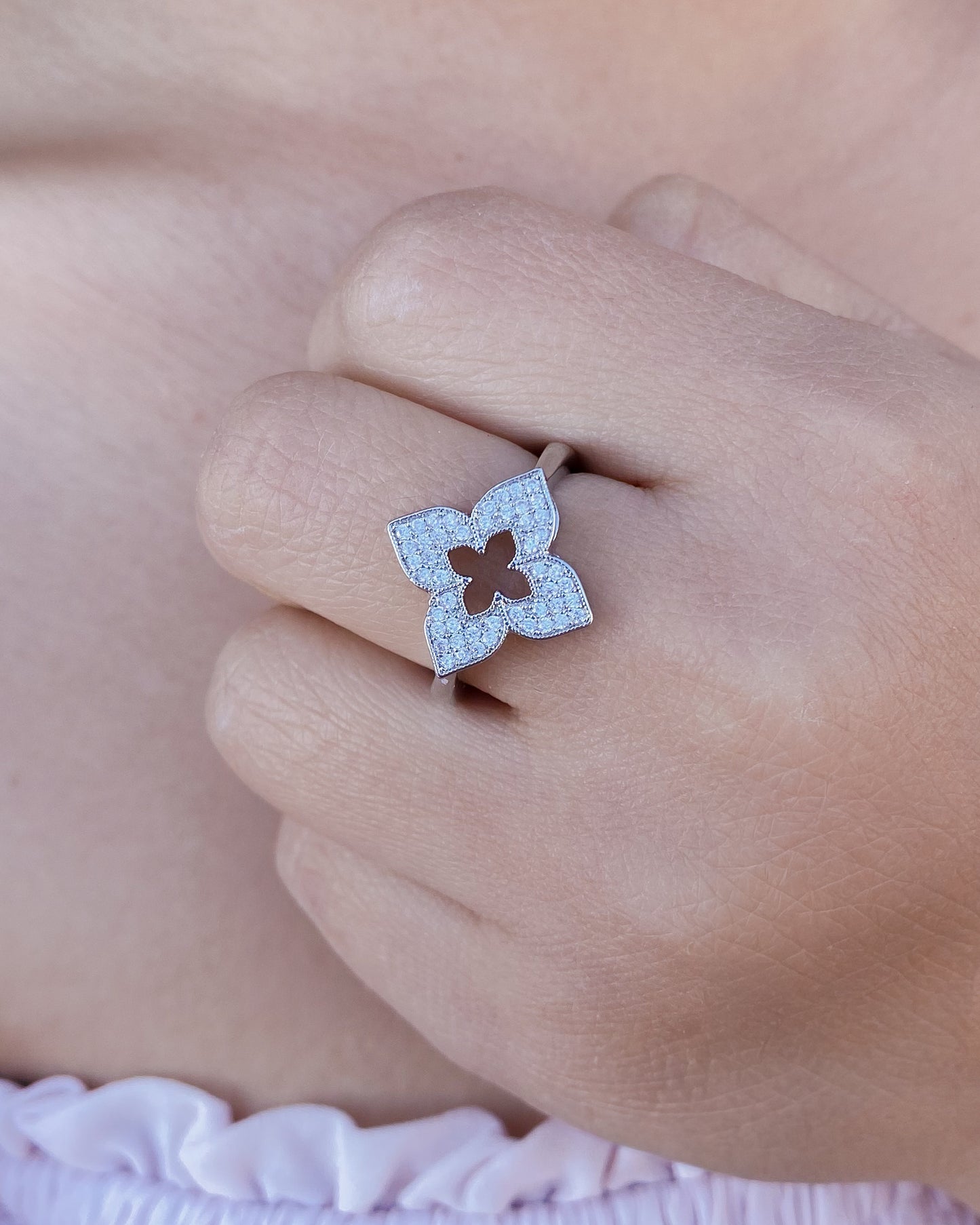 Anillo ajustable plateado