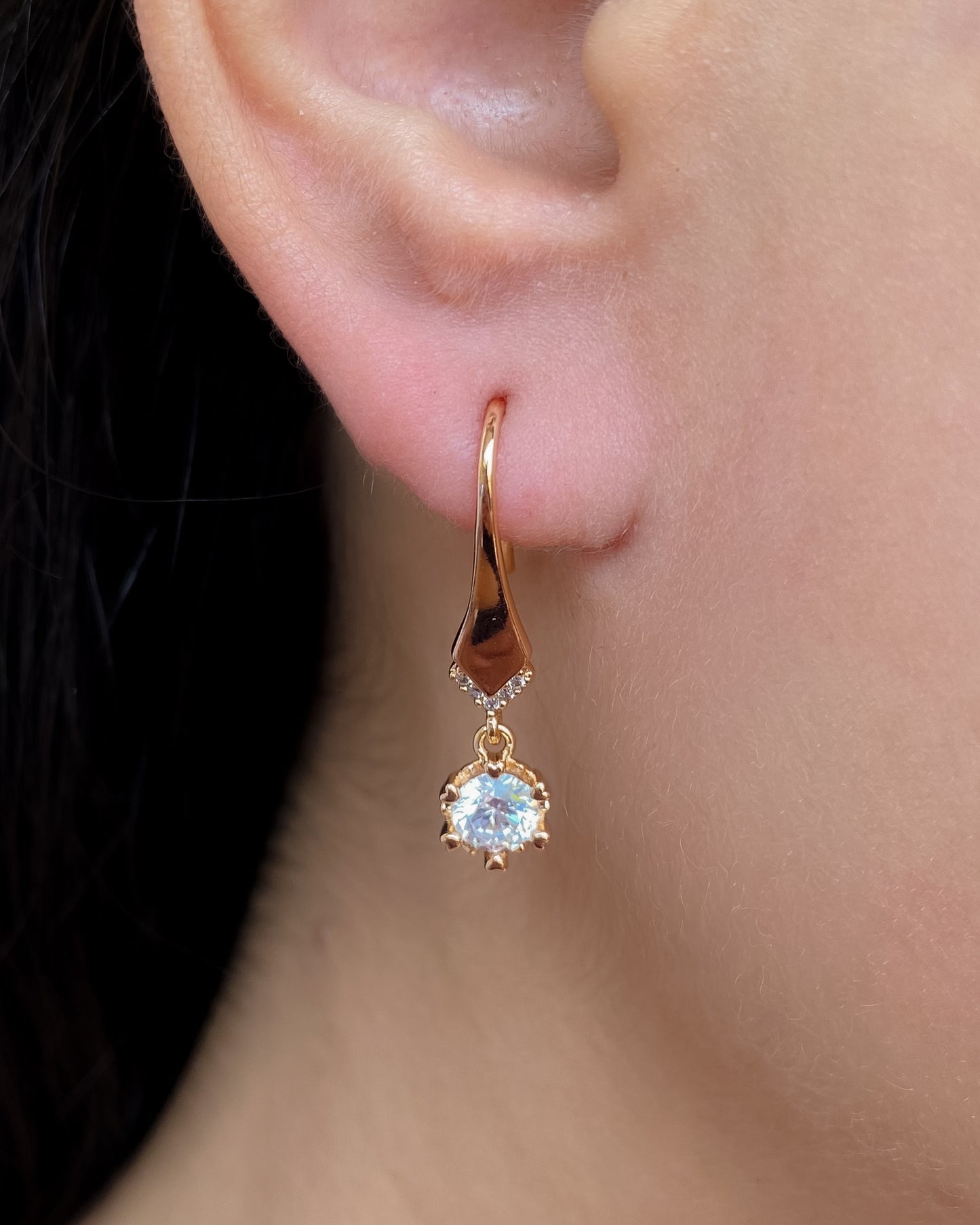 ARETES COLGANTES DE BRILLANTE