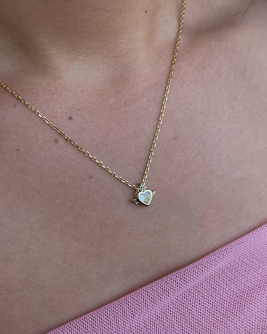 CADENA DE CORAZÓN CON ALAS