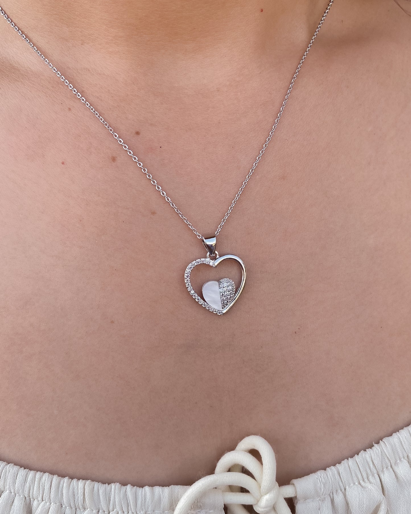 CADENA CORAZÓN PLATEADO