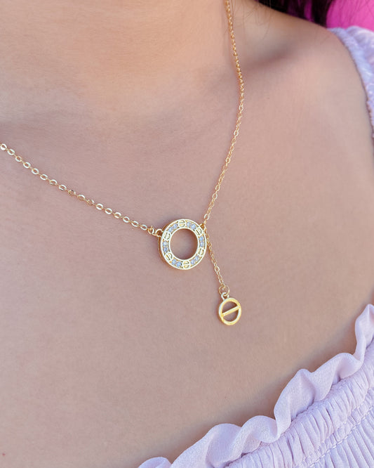 Cadena en baño de oro con círculos