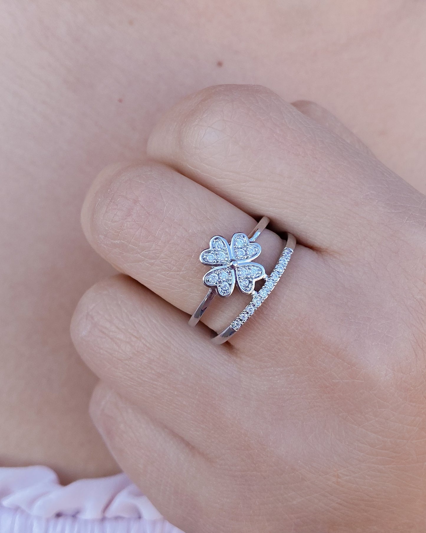 Anillo ajustable plateado