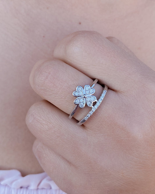 Anillo ajustable plateado