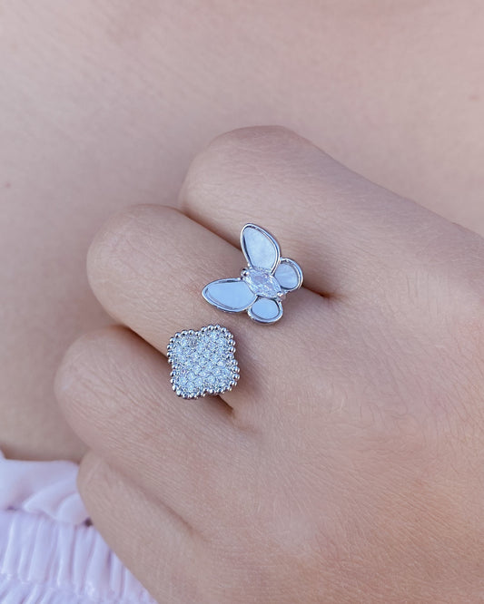 Anillo ajustable plateado