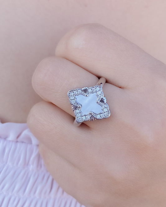 Anillo ajustable plateado