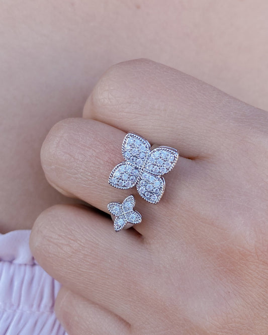 Anillo ajustable plateado
