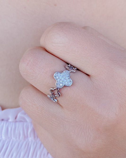 Anillo ajustable plateado