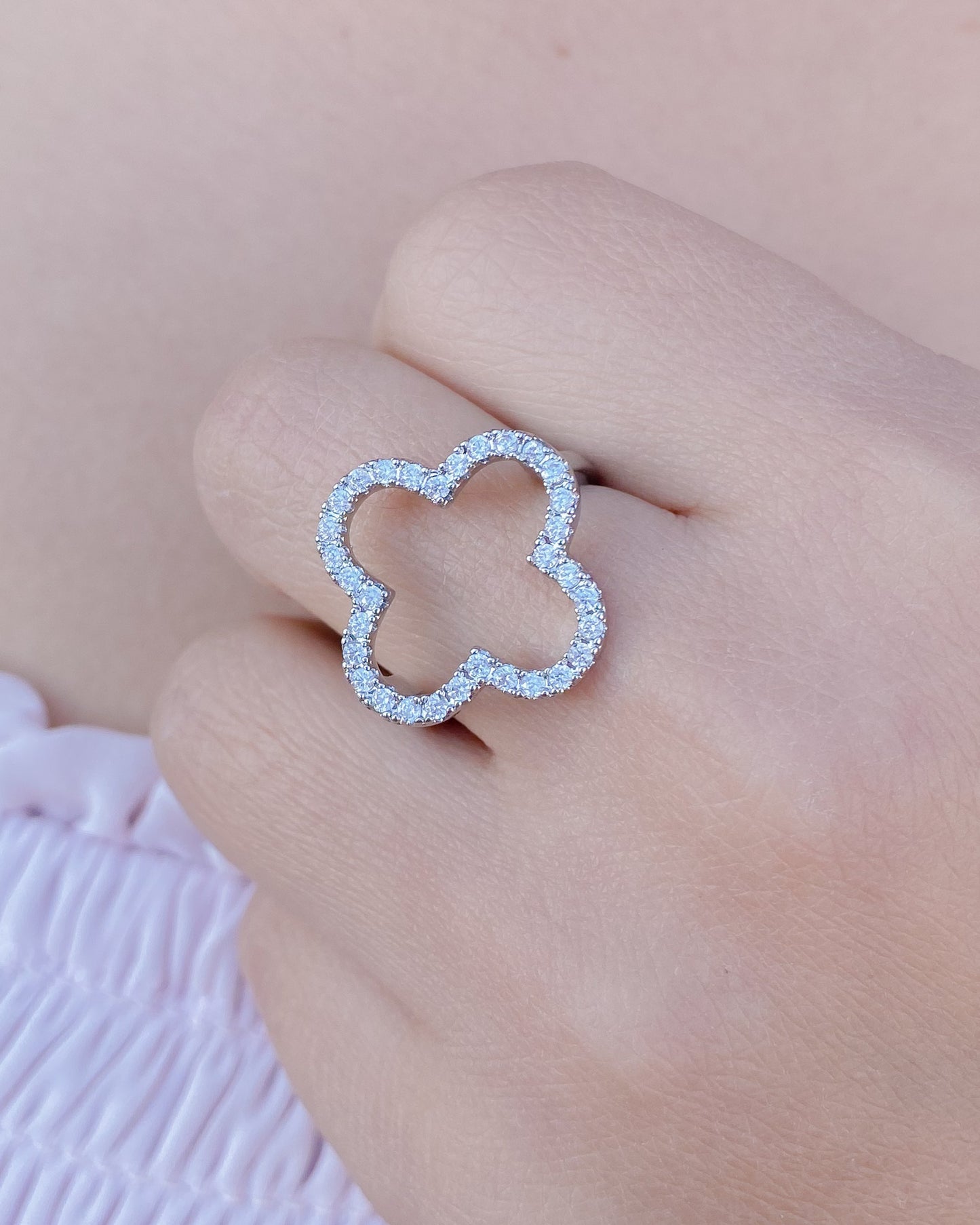 Anillo ajustable plateado