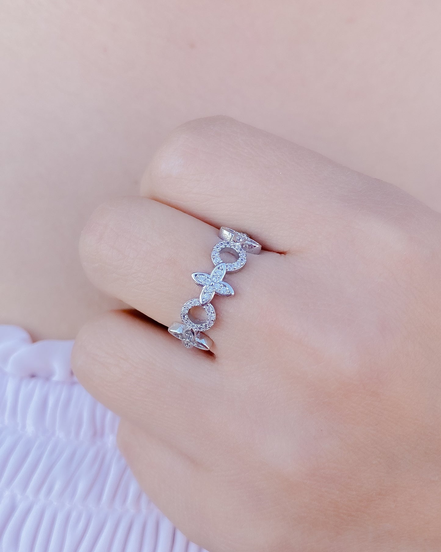 Anillo ajustable plateado