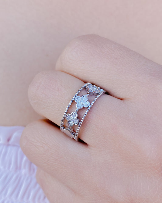 Anillo ajustable plateado