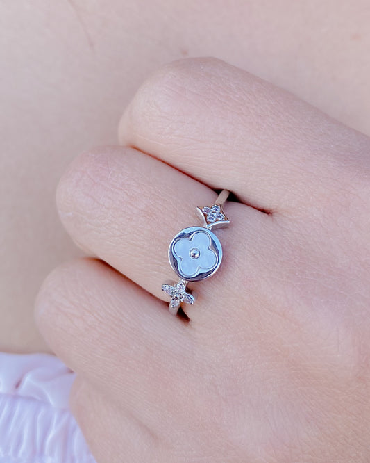 Anillo ajustable plateado