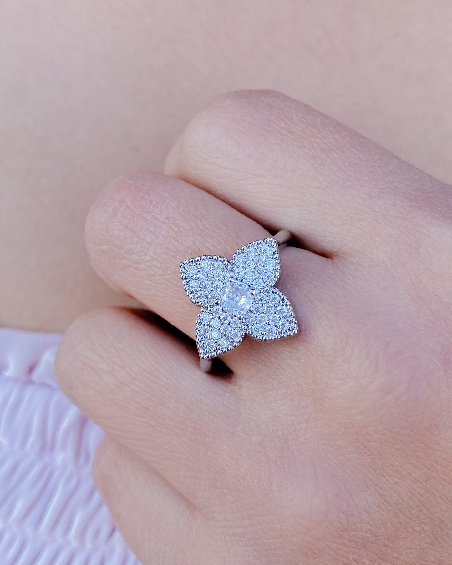 Anillo ajustable plateado