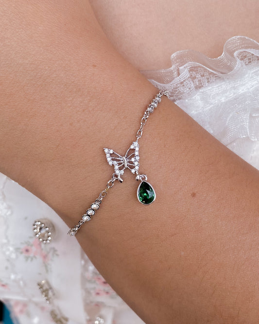 PULSERA DE MARIPOSA CON PIEDRA SWAROVSKI